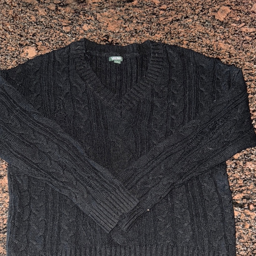 Women’s Black Cable Knit Sweater